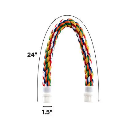 Caitec Featherland Paradise Cotton Perch Bird Toy, 1.5 x 22-in