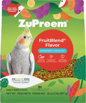 ZuPreem FruitBlend Flavor with Natural Flavors Daily Medium Bird Food, 2