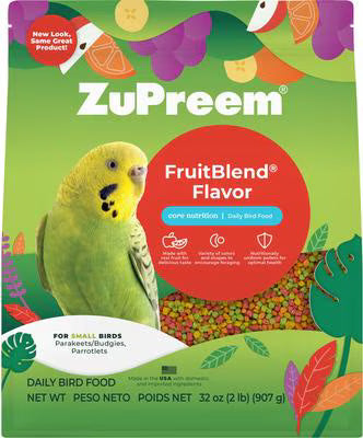 ZuPreem FruitBlend Flavor with Natural Fruit Flavors Daily Small Bird Food, 2lb