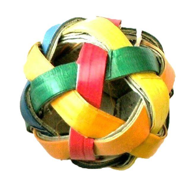 Planet Pleasures, Woven Ball Foot Toy – Small, 2.25″ Diameter