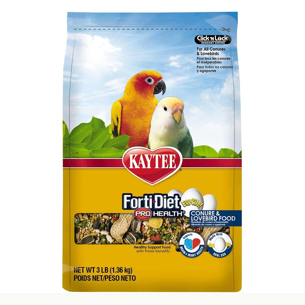 KAYTEE FORTI-DIET PRO HEALTH EGG-CITE – CONURE AND LOVERBIRD FOOD – 3 LB