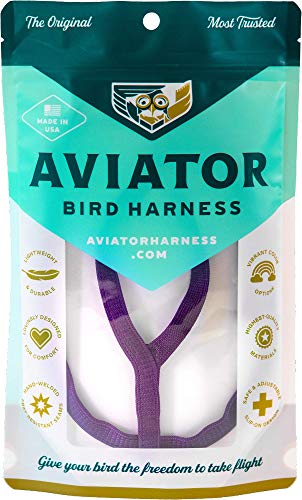 The Aviator Bird Harness & Leash, Small, Purple