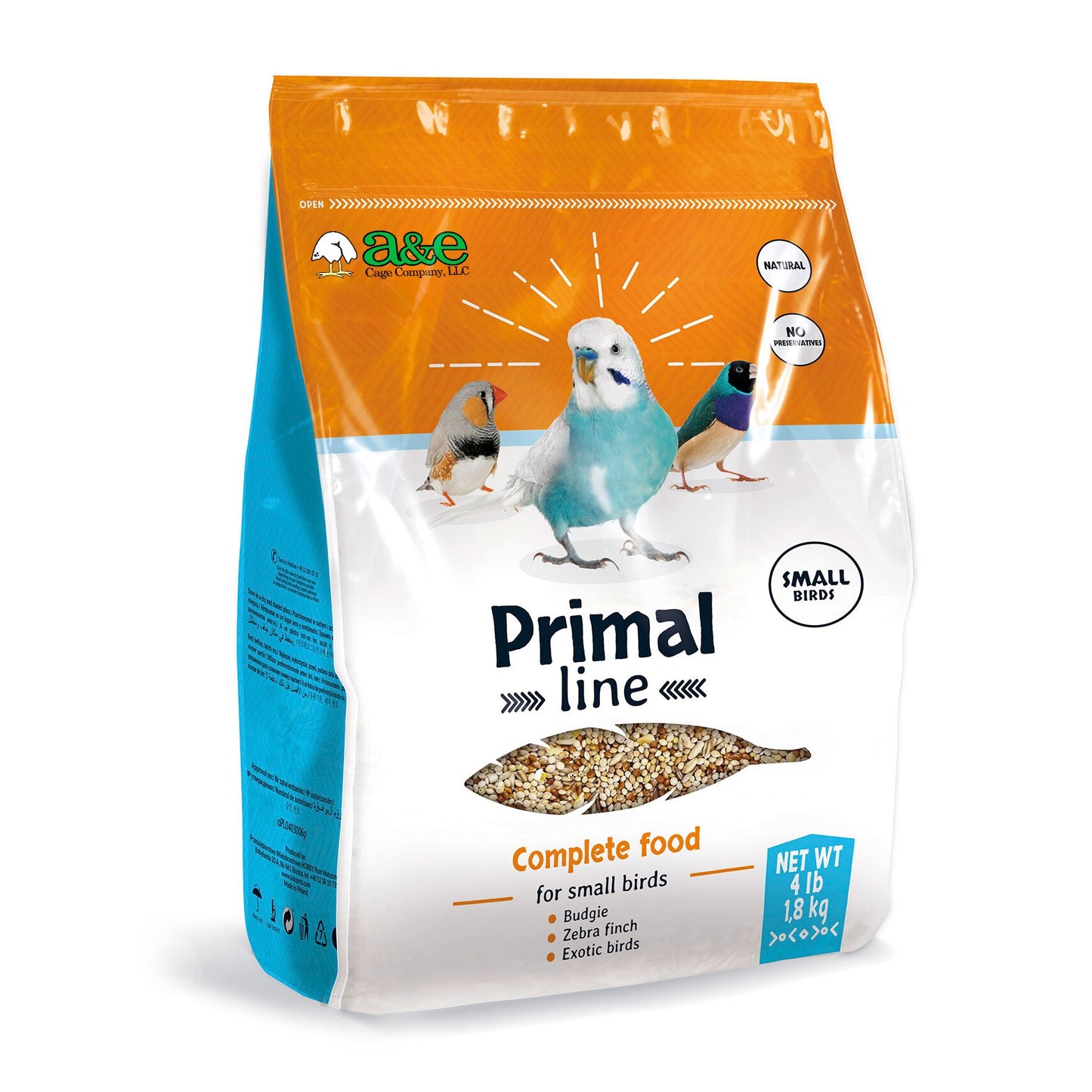 Primal Line Complete Food for Small Birds - 4LB
