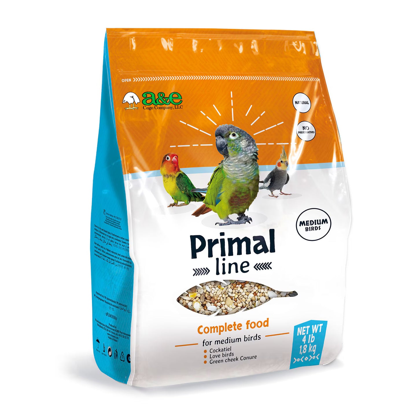 Primal Line Complete Food for Medium Birds - 4LB
