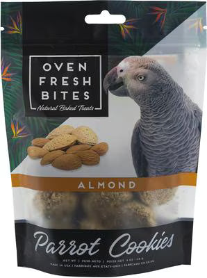 Caitec Oven Fresh Bites Baked Almond Cookies Parrot Treats, 4oz bag