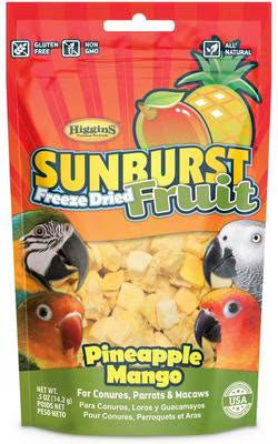 Higgins Sunburst Freeze-Dried Fruit Pineapple Mango Bird Treats, .5oz