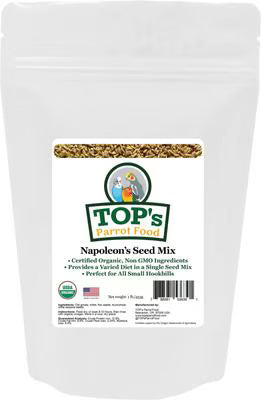 TOP's Parrot Food Organic Napoleon Seed Mix Small Parrot Food, 1lb