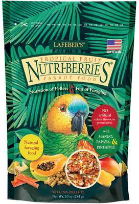 Lafeber Tropical Fruit Nutri-Berries Parrot Food, 10-oz