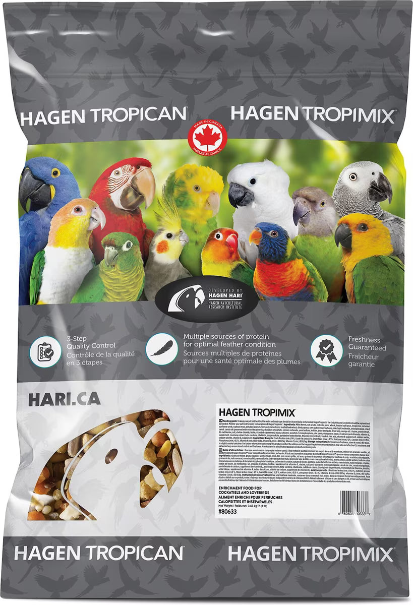 Hari Tropimix Enrichment Cockatiel & Lovebird Food, 8lb
