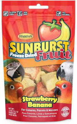Higgins Sunburst Freeze-Dried Fruit Strawberry Banana Bird Treats, .5oz