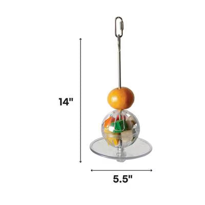Caitec Featherland Paradise Fillable Ball & Kabob Bird Toy