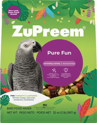 ZuPreem Pure Fun Parrot & Conure Bird Food, 2lb