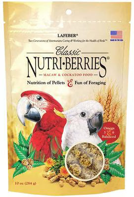 Lafeber Classic Nutri-Berries Macaw & Cockatoo Food, 10-oz