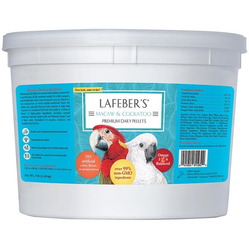 Lafeber's - PREMIUM PELLETS MACAW/COCKATOO – 5 LB