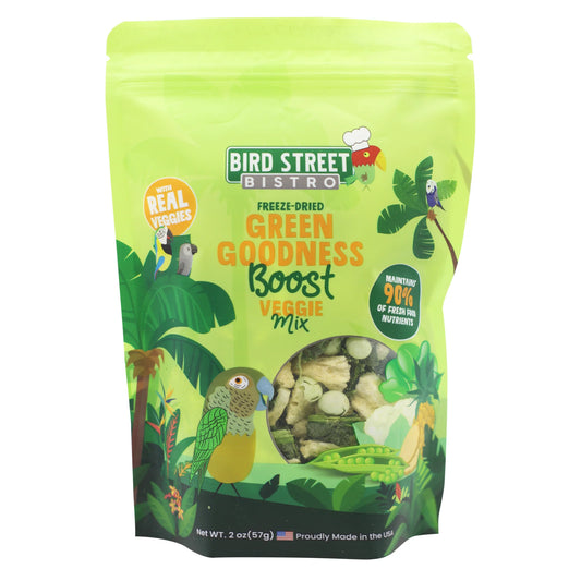 Bird Street Bistro - Green Goodness Boost - Parrot Veggies Mix - 2oz