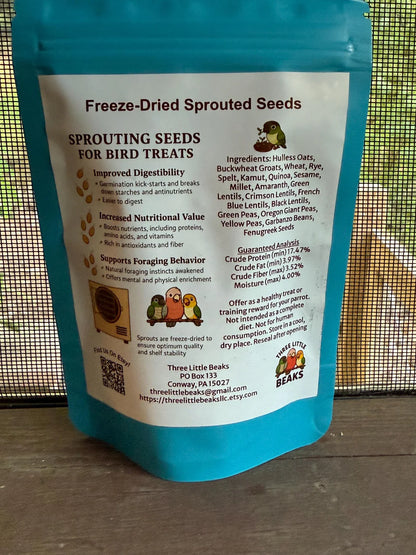 Three Little Beaks-Sprouted Seed Blend, 2oz
