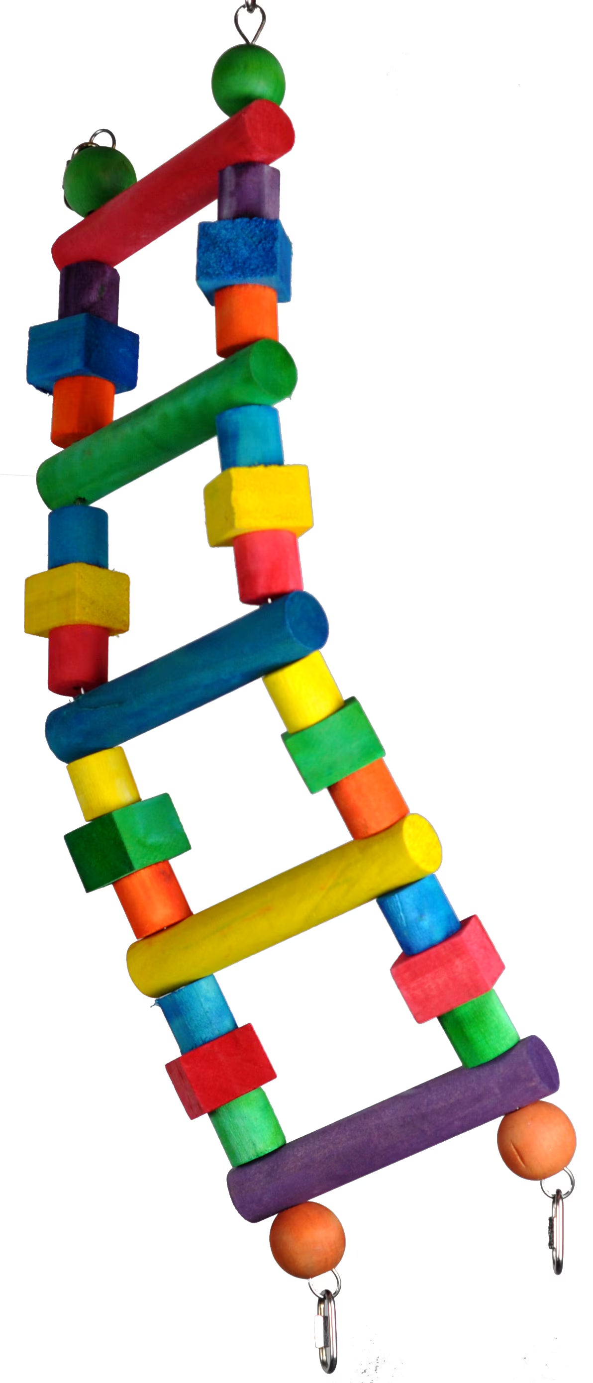 Happy Beaks x AE Cage - Wood Flexible Ladder, Small