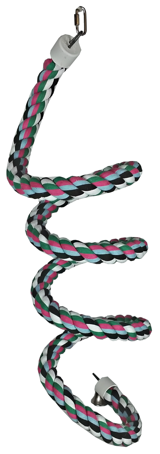 Happy Beaks x AE Cage Extra Large Rope Boing with Bell