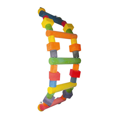Happy Beaks x AE Cage - Wood Flexible Ladder, Small