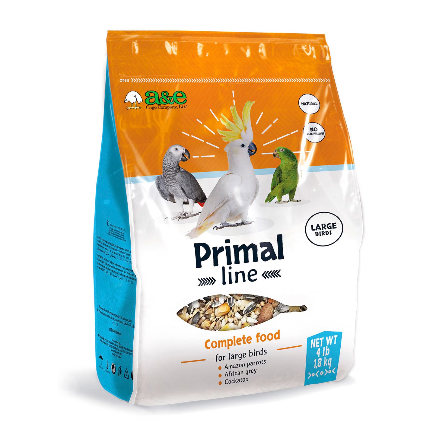 Primal Line Complete Food for Large Birds - 4LB