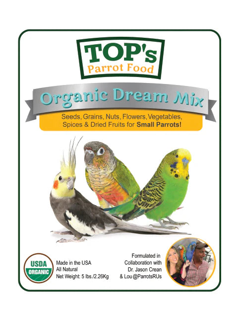 TOP's Organic Dream Mix for Parrots, 5lb