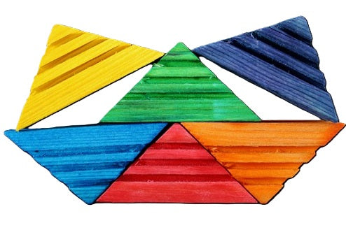 Wood Triangle - 3" x 1-1/2" - 6pk