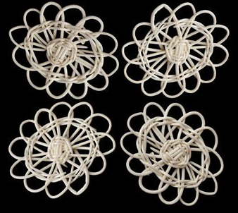 Rattan Doily - 3-1/2" x 3" - 4pk