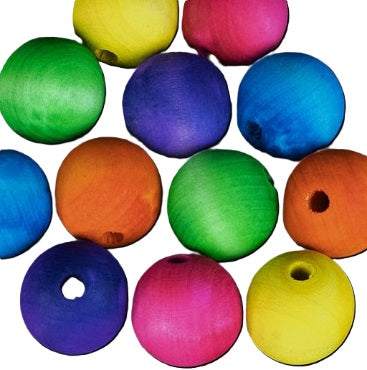 1-3/16" Wood Bead - 6pk