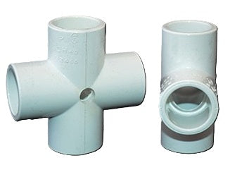 Drilled PVC Cross Base