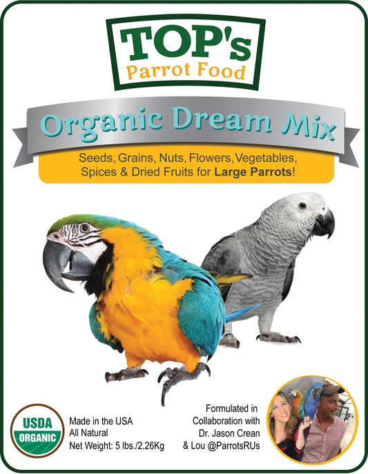 TOP's Organic Dream Mix for Parrots, 5lb