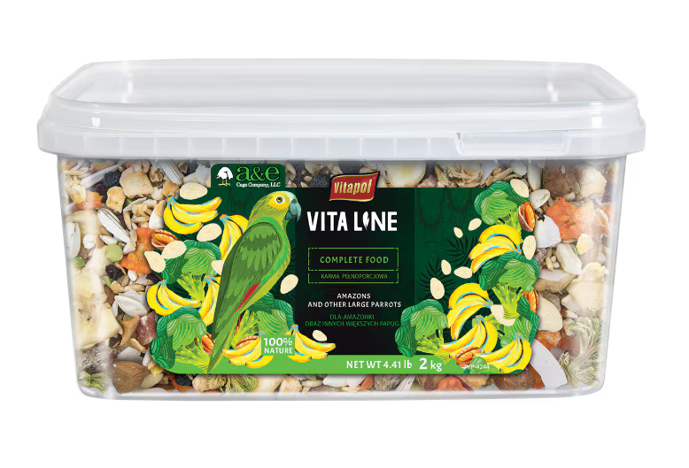 Vitaline Gourmet Blend for Parrots, 4.19lb Bucket