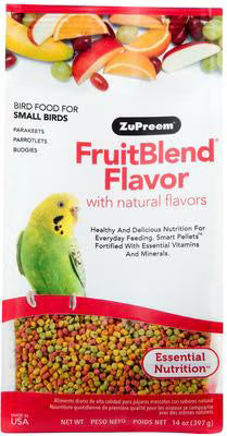 ZuPreem FruitBlend Flavor with Natural Flavors Daily Small Bird Food, 0.875lb