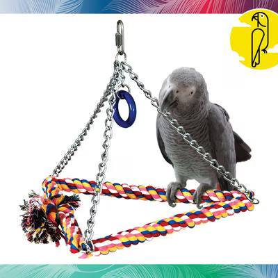 Caitec Featherland Paradise Cotton Pyramid Swing Bird Toy, Large