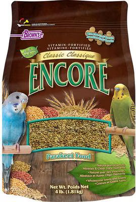 Brown's - Encore Classic Natural Parakeet Food, 4LB