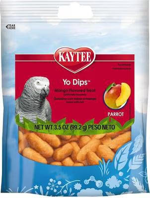 Kaytee Fiesta Mango Flavored Yogurt Dipped Large Hookbill Bird Treats, 3.5oz