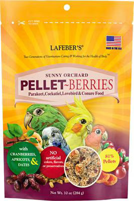 Lafeber Pellet-Berries Sunny Orchard Cockatiel & Parakeet Bird Food, 10-oz