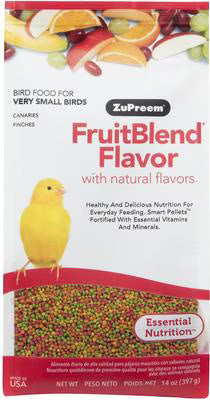 ZuPreem FruitBlend Flavor with Natural Flavors Daily Extra Small Bird Food, 0.875-lb