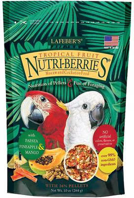 Lafeber Tropical Fruit Nutri-Berries Macaw & Cockatoo Food, 10-oz