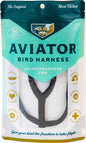 The Aviator Bird Harness & Leash, Black, XX-Large