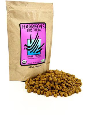 Harrison's Bird Foods Power Treats Organic Pellet Bird Food Bird Food, 1lb