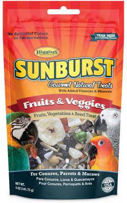 Higgins Sunburst Gourmet Fruits & Veggies Bird Treats, 5oz