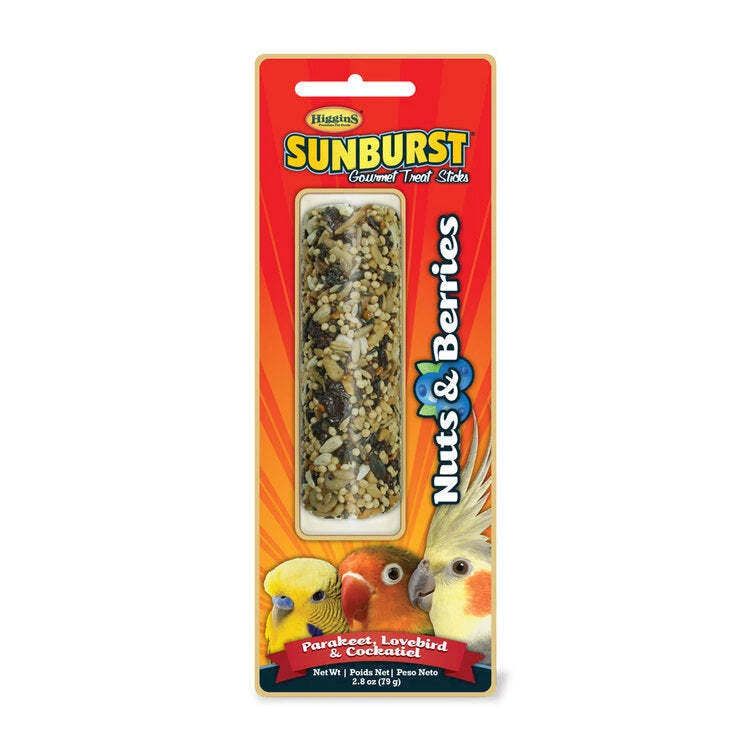 Higgins Sunburst Gourmet Nuts & Berries Avian Stick Treat 2.8 oz